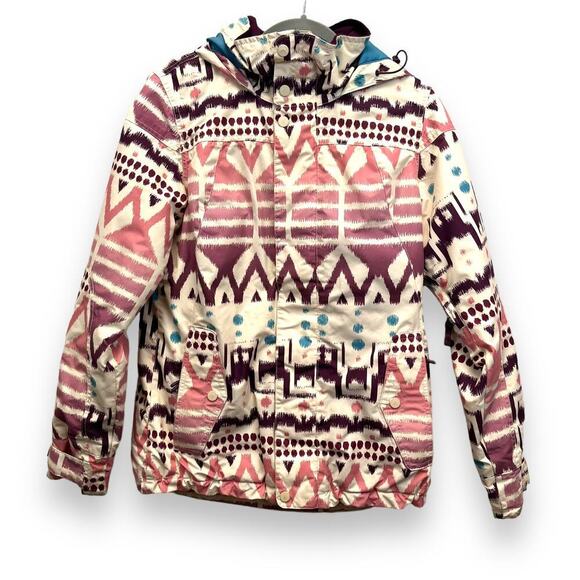 Burton Jackets & Blazers - Burton Jacket Womens Small Pink Purple Blue Cream Ski Snowboard Da Nang Coat